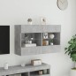 vidaXL Mueble TV de pared con luces LED gris hormigón 98,5x30x60,5 cm vidaXL Mueble TV de pared con luces LED gris hormigón 98,5x30x60,5 cm