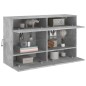 vidaXL Mueble TV de pared con luces LED gris hormigón 98,5x30x60,5 cm vidaXL Mueble TV de pared con luces LED gris hormigón 98,5x30x60,5 cm