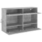 vidaXL Mueble TV de pared con luces LED gris hormigón 98,5x30x60,5 cm vidaXL Mueble TV de pared con luces LED gris hormigón 98,5x30x60,5 cm