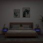 vidaXL Muebles TV de pared luces LED 2 uds roble marrón 40x30x40 cm