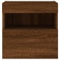 vidaXL Muebles TV de pared luces LED 2 uds roble marrón 40x30x40 cm