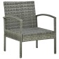 vidaXL Set de muebles de jardín 4 pzas y cojines ratán sintético gris vidaXL Set de muebles de jardín 4 pzas y cojines ratán sintético gris