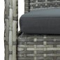 vidaXL Set de muebles de jardín 4 pzas y cojines ratán sintético gris vidaXL Set de muebles de jardín 4 pzas y cojines ratán sintético gris