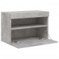 vidaXL Mueble de TV de pared con luces LED gris hormigón 60x30x40 cm