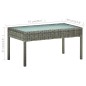 vidaXL Set de muebles de jardín 4 pzas y cojines ratán sintético gris vidaXL Set de muebles de jardín 4 pzas y cojines ratán sintético gris