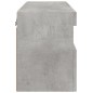 vidaXL Mueble de TV de pared con luces LED gris hormigón 60x30x40 cm