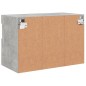 vidaXL Mueble de TV de pared con luces LED gris hormigón 60x30x40 cm
