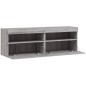 vidaXL Muebles TV de pared con luces LED 2 uds gris Sonoma 60x30x40 cm