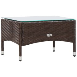 vidaXL Set muebles de jardín 4 piezas y cojines ratán sintético marrón