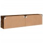 vidaXL Muebles TV de pared luces LED 2 uds roble ahumado 80x30x40 cm vidaXL Muebles TV de pared luces LED 2 uds roble ahumado 80x30x40 cm