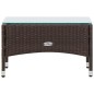 vidaXL Set muebles de jardín 4 piezas y cojines ratán sintético marrón