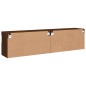 vidaXL Muebles TV de pared luces LED 2 uds roble marrón 80x30x40 cm vidaXL Muebles TV de pared luces LED 2 uds roble marrón 80x30x40 cm