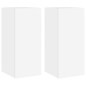 vidaXL Muebles de TV de pared con luces LED 2 uds blanco 30,5x35x70 cm
