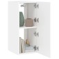 vidaXL Muebles de TV de pared con luces LED 2 uds blanco 30,5x35x70 cm