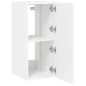 vidaXL Muebles de TV de pared con luces LED 2 uds blanco 30,5x35x70 cm