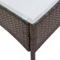 vidaXL Set muebles de jardín 4 piezas y cojines ratán sintético marrón