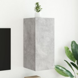 vidaXL Mueble de TV de pared con luces LED gris hormigón 30,5x35x70 cm
