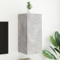 vidaXL Mueble de TV de pared con luces LED gris hormigón 30,5x35x70 cm