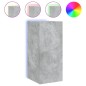 vidaXL Mueble de TV de pared con luces LED gris hormigón 30,5x35x70 cm
