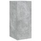 vidaXL Mueble de TV de pared con luces LED gris hormigón 30,5x35x70 cm
