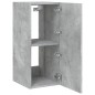 vidaXL Mueble de TV de pared con luces LED gris hormigón 30,5x35x70 cm