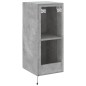 vidaXL Mueble de TV de pared con luces LED gris hormigón 30,5x35x70 cm