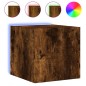 vidaXL Muebles TV de pared luces LED 2 uds roble ahumado 30,5x35x30 cm vidaXL Muebles TV de pared luces LED 2 uds roble ahumado 30,5x35x30 cm