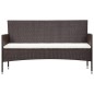 vidaXL Set muebles de jardín 4 piezas y cojines ratán sintético marrón
