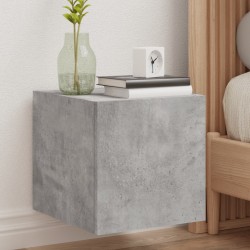 vidaXL Muebles TV de pared luces LED 2 uds gris hormigón 30,5x35x30 cm