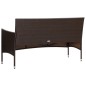vidaXL Set muebles de jardín 4 piezas y cojines ratán sintético marrón