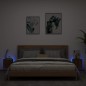 vidaXL Muebles TV de pared luces LED 2 uds roble marrón 30,5x35x30 cm