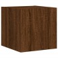 vidaXL Muebles TV de pared luces LED 2 uds roble marrón 30,5x35x30 cm