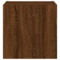 vidaXL Muebles TV de pared luces LED 2 uds roble marrón 30,5x35x30 cm