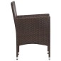 vidaXL Set muebles de jardín 4 piezas y cojines ratán sintético marrón