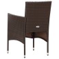vidaXL Set muebles de jardín 4 piezas y cojines ratán sintético marrón