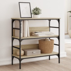 vidaXL Mesa consola madera de ingeniería roble Sonoma 75x32x75 cm