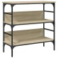 vidaXL Mesa consola madera de ingeniería roble Sonoma 75x32x75 cm