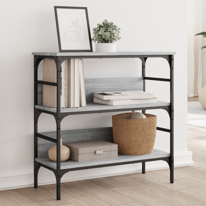 vidaXL Mesa consola madera de ingeniería gris Sonoma 75x32x75 cm vidaXL Mesa consola madera de ingeniería gris Sonoma 75x32x75 cm