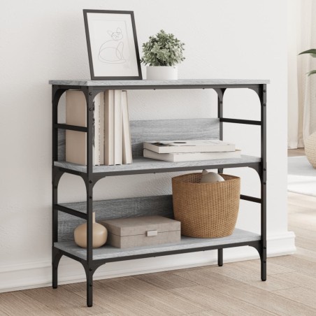 vidaXL Mesa consola madera de ingeniería gris Sonoma 75x32x75 cm