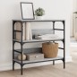 vidaXL Mesa consola madera de ingeniería gris Sonoma 75x32x75 cm vidaXL Mesa consola madera de ingeniería gris Sonoma 75x32x75 cm
