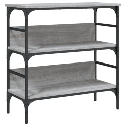 vidaXL Mesa consola madera de ingeniería gris Sonoma 75x32x75 cm