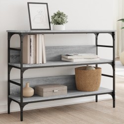 vidaXL Mesa consola madera de ingeniería gris Sonoma 100x32x75 cm