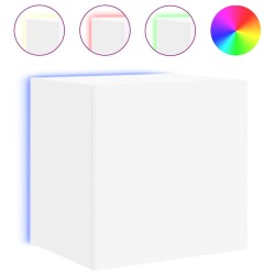 vidaXL Mueble de TV de pared con luces LED blanco 40,5x35x40 cm