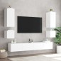 vidaXL Mueble de TV de pared con luces LED blanco 40,5x35x40 cm vidaXL Mueble de TV de pared con luces LED blanco 40,5x35x40 cm
