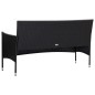 vidaXL Set muebles de jardín 5 piezas y cojines ratán sintético negro vidaXL Set muebles de jardín 5 piezas y cojines ratán sintético negro