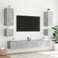 vidaXL Mueble de TV de pared con luces LED gris hormigón 40,5x35x40 cm vidaXL Mueble de TV de pared con luces LED gris hormigón 40,5x35x40 cm