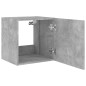 vidaXL Mueble de TV de pared con luces LED gris hormigón 40,5x35x40 cm vidaXL Mueble de TV de pared con luces LED gris hormigón 40,5x35x40 cm