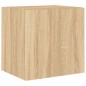 vidaXL Mueble de TV de pared con luces LED roble Sonoma 40,5x35x40 cm