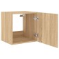 vidaXL Mueble de TV de pared con luces LED roble Sonoma 40,5x35x40 cm