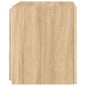 vidaXL Mueble de TV de pared con luces LED roble Sonoma 40,5x35x40 cm